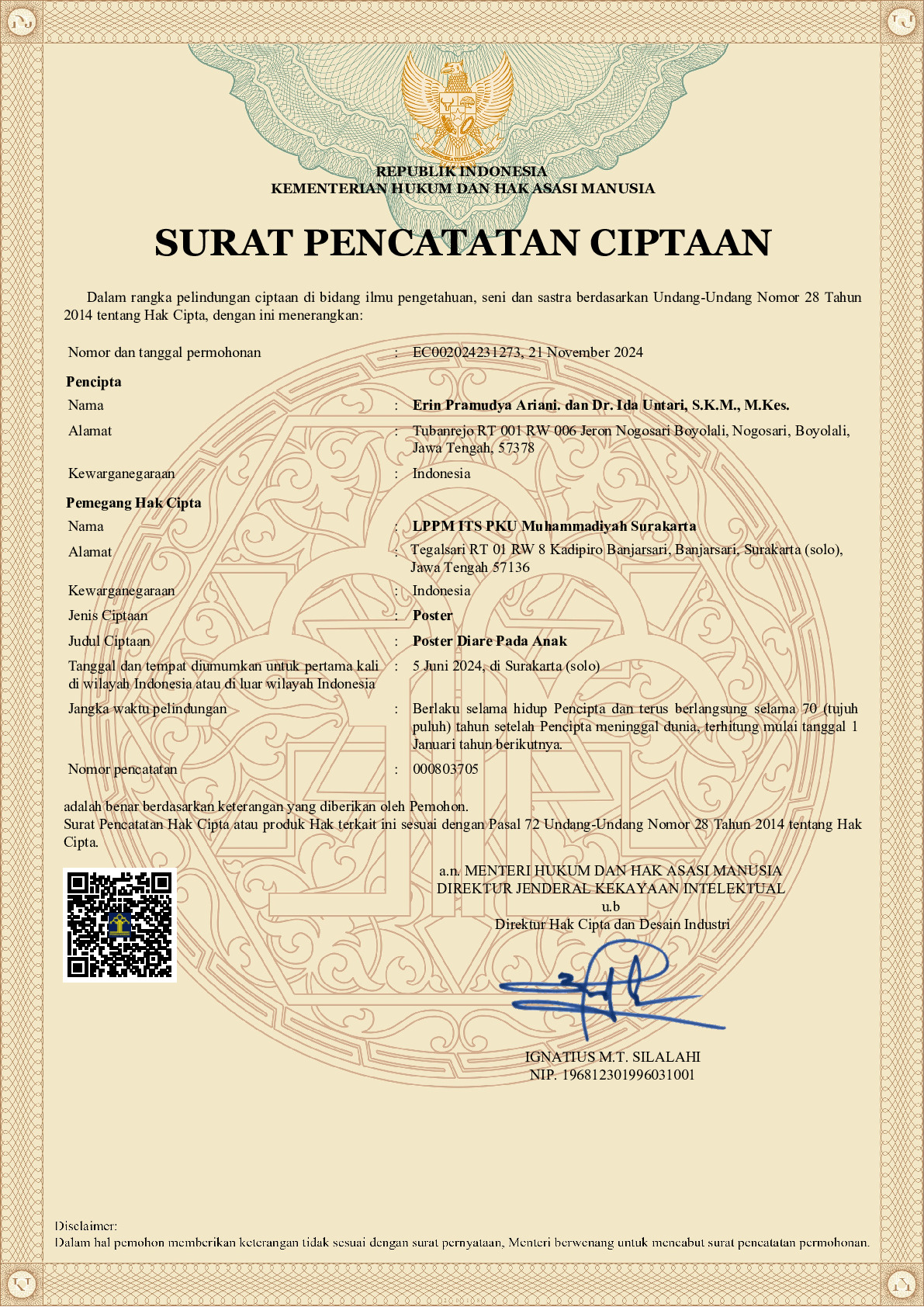 Poster Diare Pada Anak