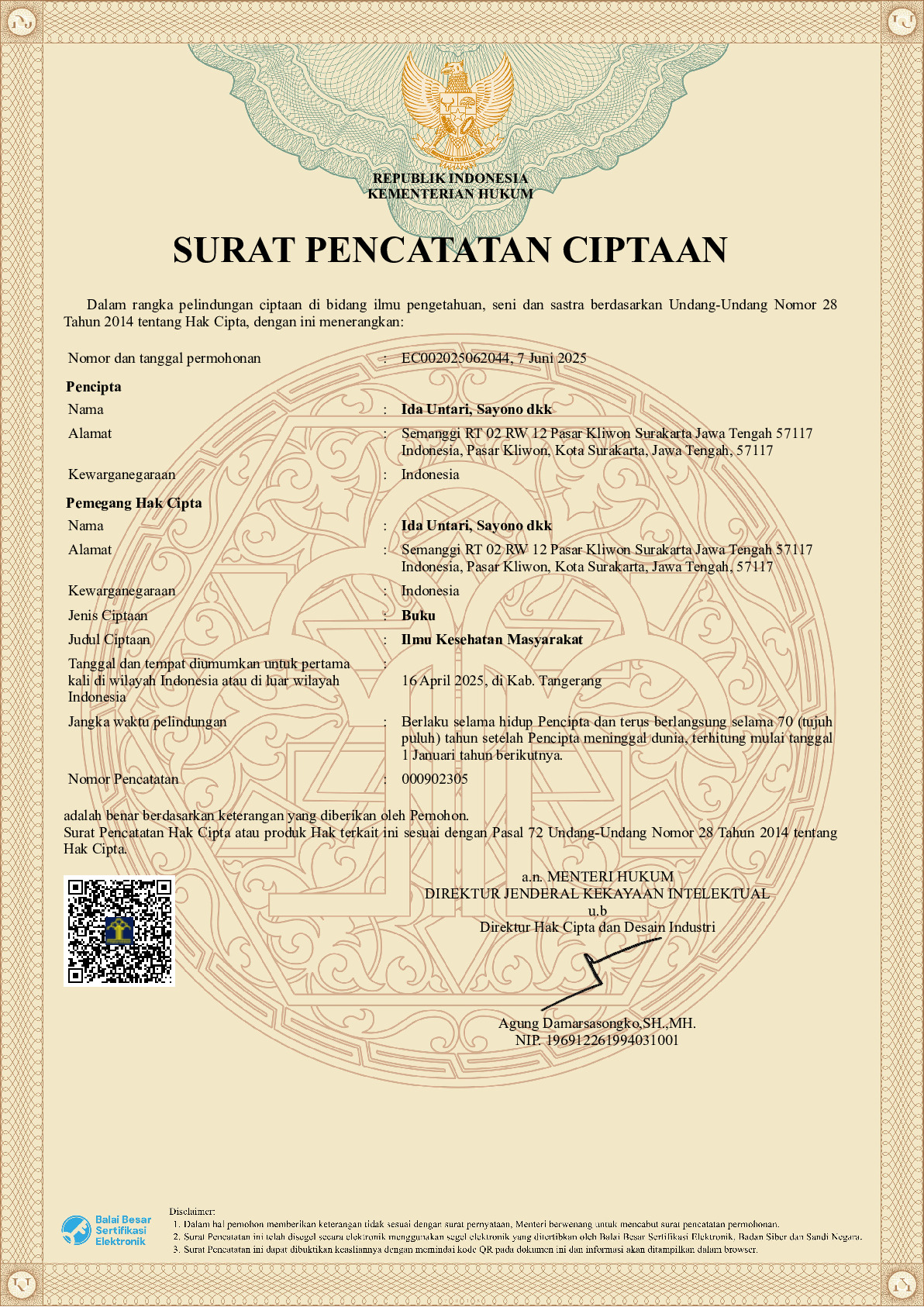 Hki Ilmu Kesehatan Masyarakat image
