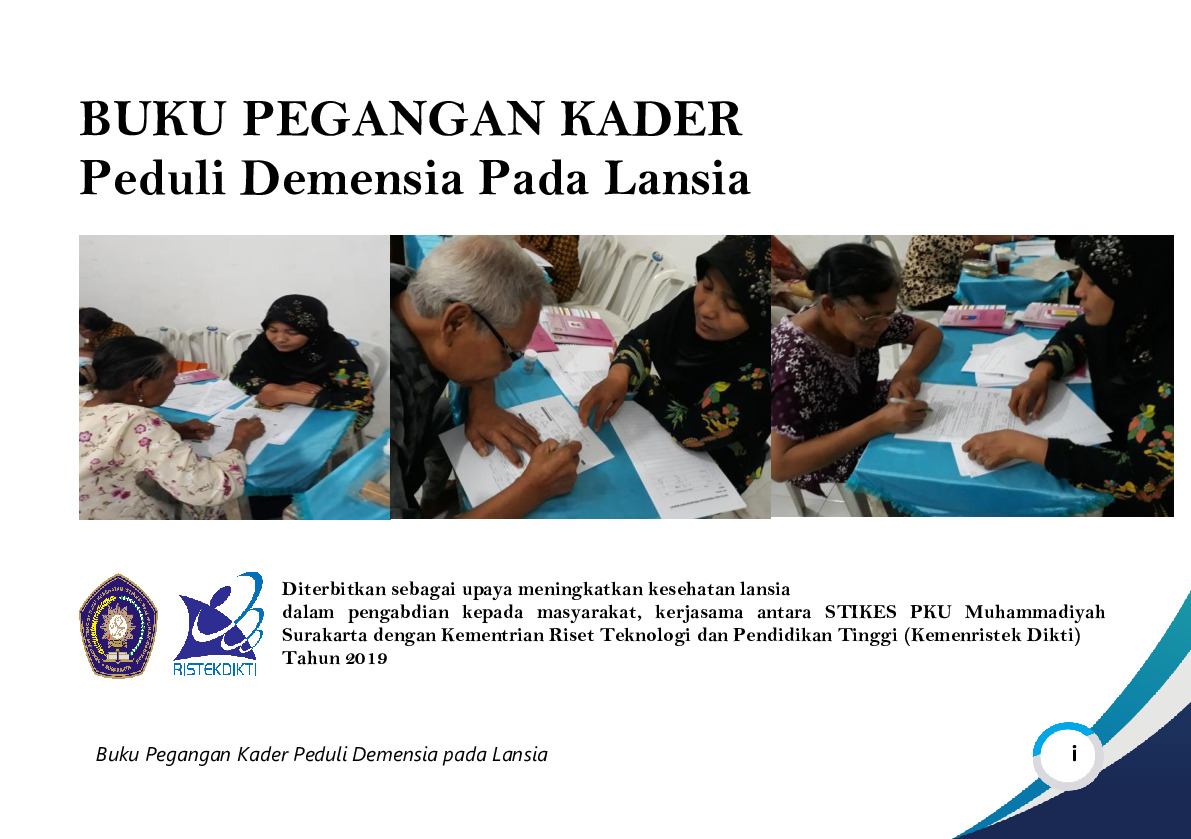 Buku Pegangan Kader Peduli Demensia Pada Lansia